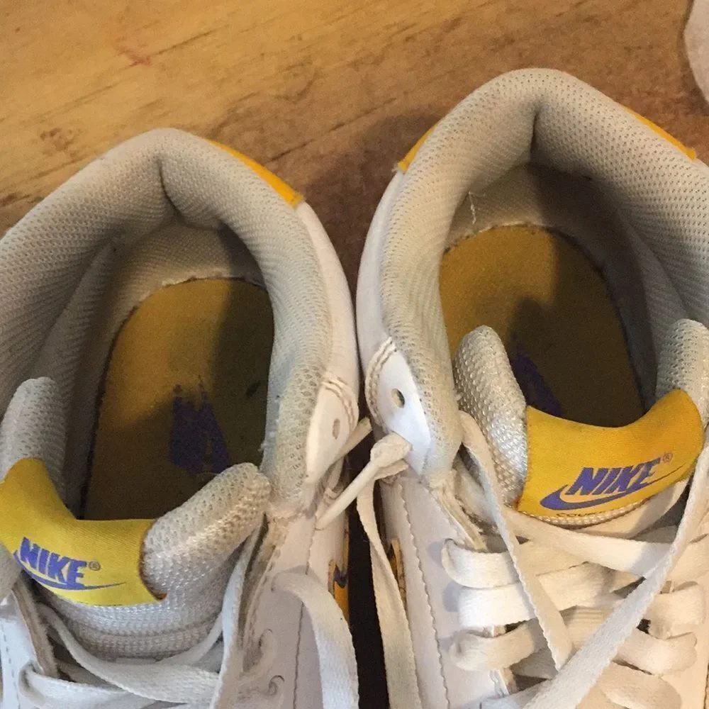 Nike court vision laker shoes